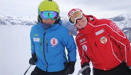 Lezioni private di sci per adulti per principianti con Swiss Ski School La Tzoumaz-Savoleyres.
