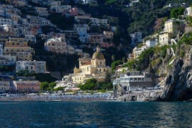 A great Picture of Positano taken during the Private Boat Trip from Sorrento to Positano and Amalfi with Sunrise Sorrento.