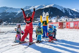 Kinder-Skikurs "Snowgarden" (bis 6 J.) für Anfänger mit Schweizer Skischule Klosters.