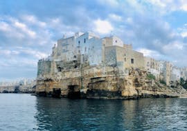 You will have a great view on the Bastione di Santo Stefano during the Boat Trip to the Polignano a Mare Caves with Snorkeling.