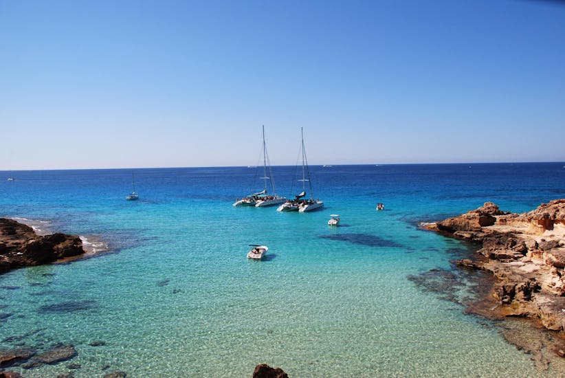 Gita in catamarano intorno alla baia di Palma di Maiorca con barbecue con Magic Catamarans Mallorca