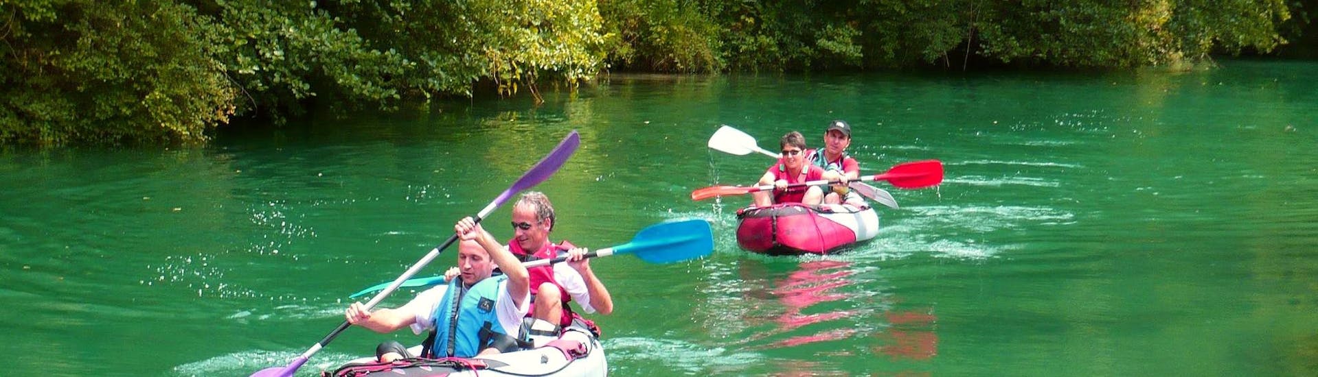 Eenvoudige kajakken & kanoën in Lucey - Rhône (rivier).