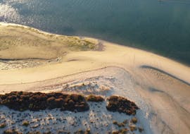 Deserted beach where you will eat during the Private Sunset Boat Trip in the Ria Formosa Natural Park with Odyssey Tours. 