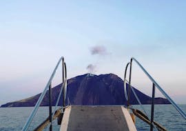 A great view from the boat of the Island of Stromboli that you can admire during the Boat Trip to Lipari, Panarea & Stromboli from Milazzo.