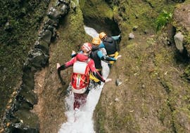 People canyoning in Ribeiro Frio with Madeira Adventure Kingdom.