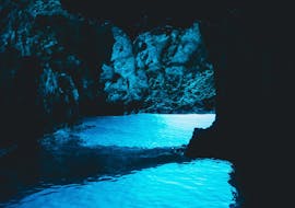 The stunning Blue Cave during the Boat Trip to Hvar Island incl. visit to the Blue Cave with Mayer Charter Trogir.