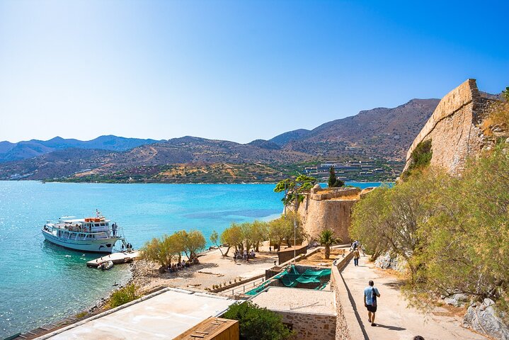 Boat Trip to Spinalonga Island with Swimming Stops from Nostos Cruises Crete.