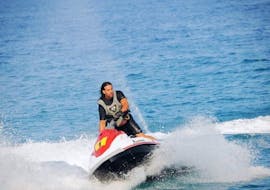 Man doing a Jet Ski Safari from Nice to Villefranche with Jet Evasion.