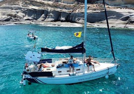 A private sailing trip with whale watching goes to a cove in Costa Adeje with Tenerife Sailing Charters.