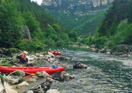18km Kayak & Canoe Hire on the Tarn River - Adventure from Canoë Aigue Vive Gorges du Tarn Friends are enjoying the natural wonders of the Tarn Gorges during their Canoe Rental on the Tarn River - Adventure 18km with Canoë Aigue Vive Gorges du Tarn.