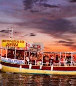 Un'immagine della barca Sandra durante la gita in barca per osservare i delfini da Medulin al tramonto con Medulin Excursions.