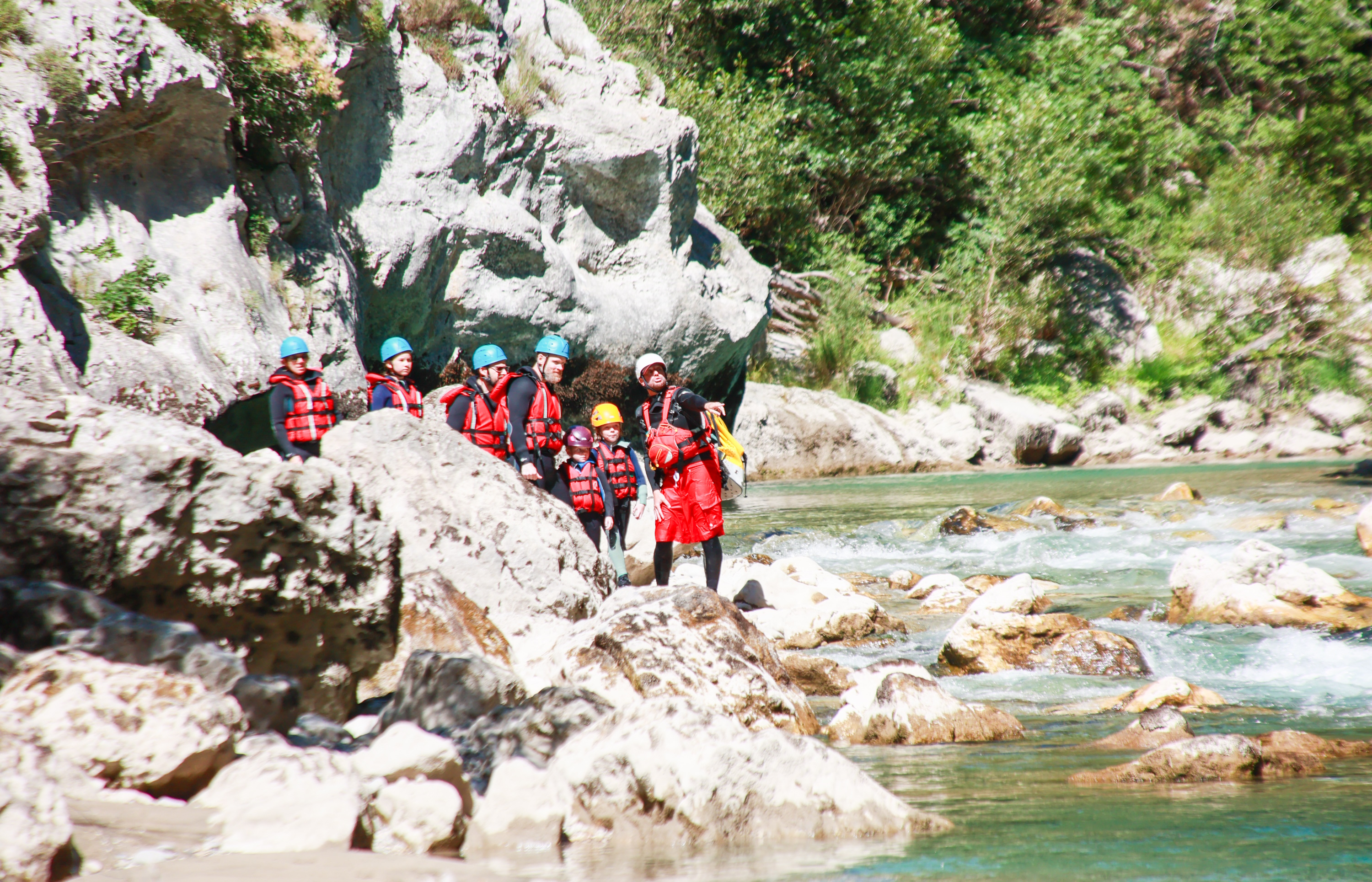 Flusstrekking im Verdon bei Pont de Tusset.