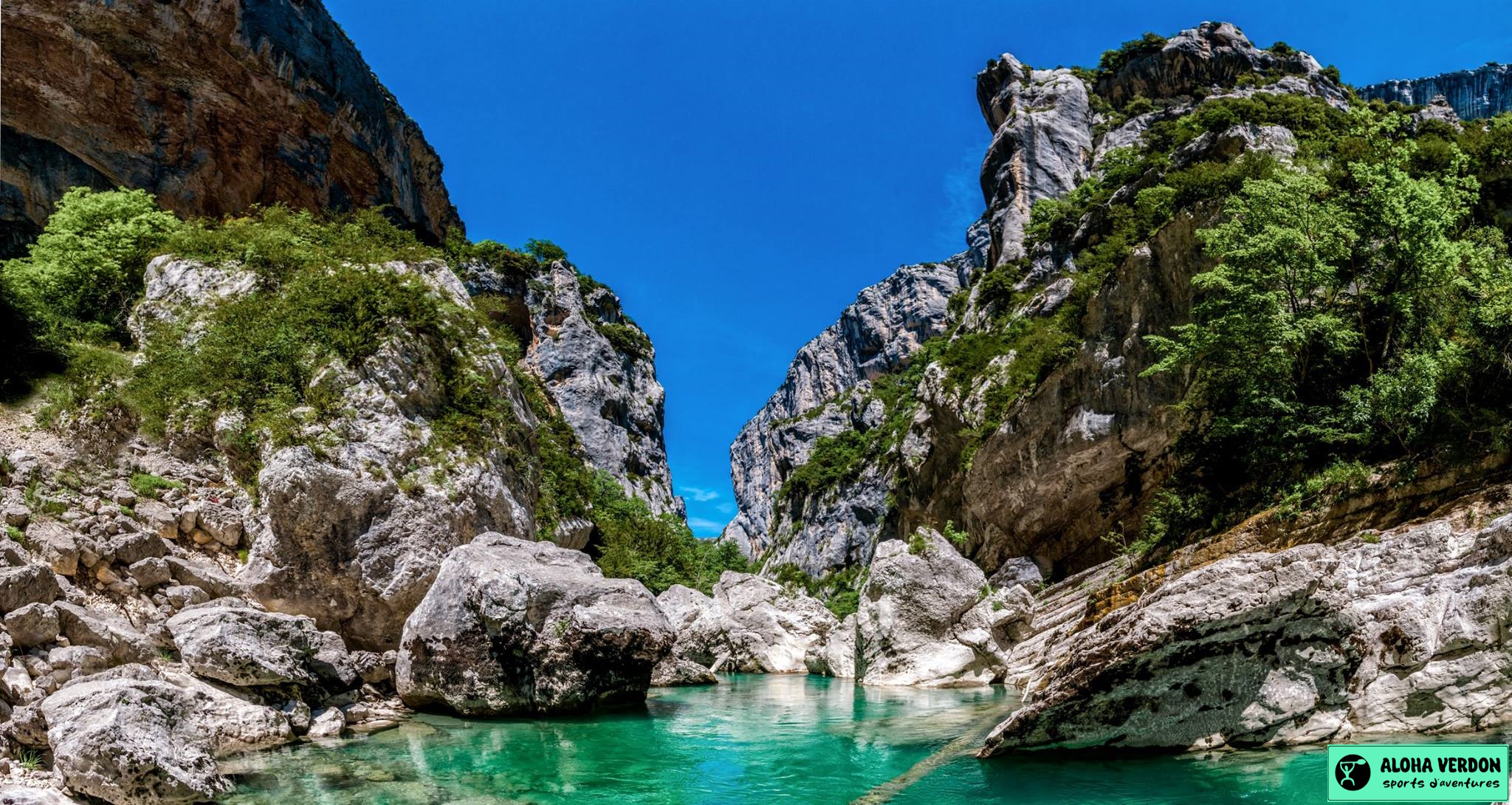Flusstrekking im Couloir Samson im Verdon.