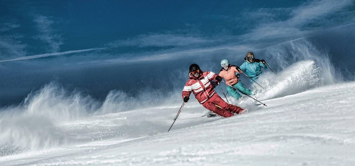 Clases de esquí para adultos para avanzados.
