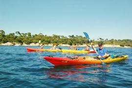 People kayaking during their Sea Kayak Hire in Cannes with Sea First.