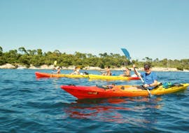 People kayaking during their Sea Kayak Hire in Cannes with Sea First.