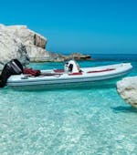 Our RIB boat is headed to one of the beautiful coves in the Gulf of Orosei with Boat Rental in Cala Gonone (up to 10 people) with Dovesesto Cala Gonone.