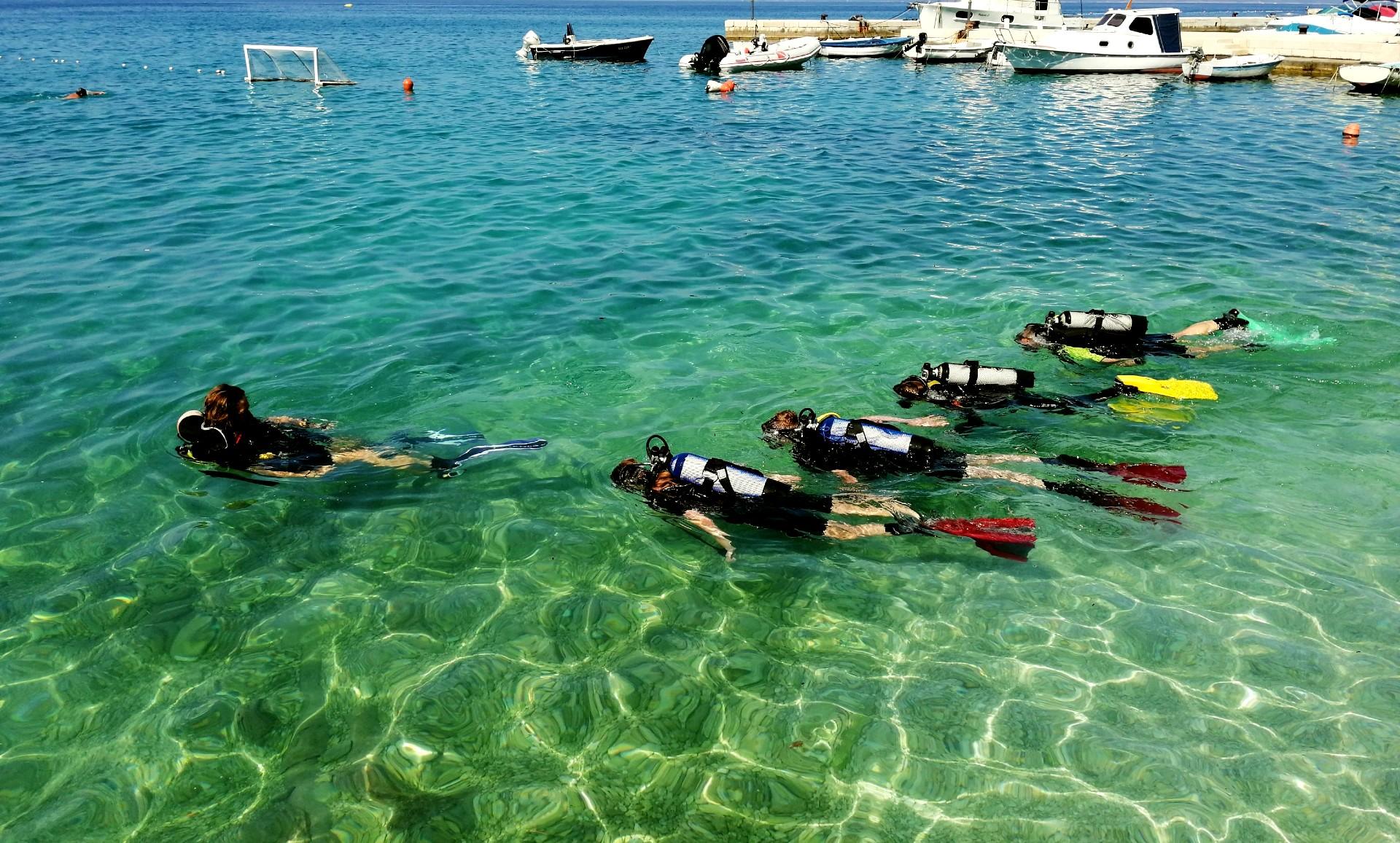 Immersioni di prova a Makarska per principianti.