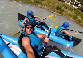 Adventurous Airboat and Canoraft on the Guisane River from Piraft Rafting Serre-Chevalier.