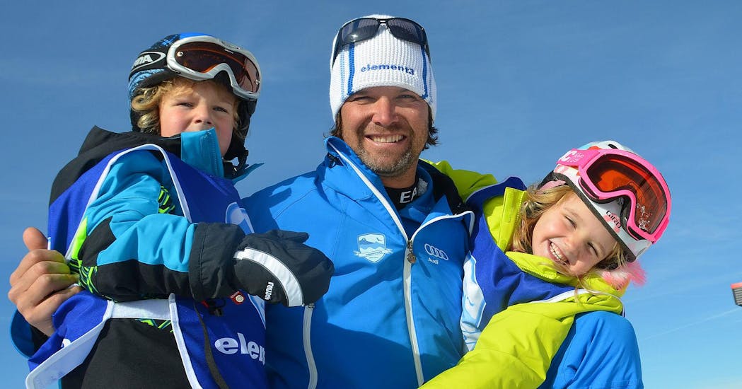 Kids are doing Private Ski Lessons for Kids of All Ages with our partner Element3 Ski School Kitzbühel.
