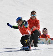 Snowboardlessen voor kinderen (5-15 jaar) voor Beginners met Scuola Sci Nazionale Pragelato.