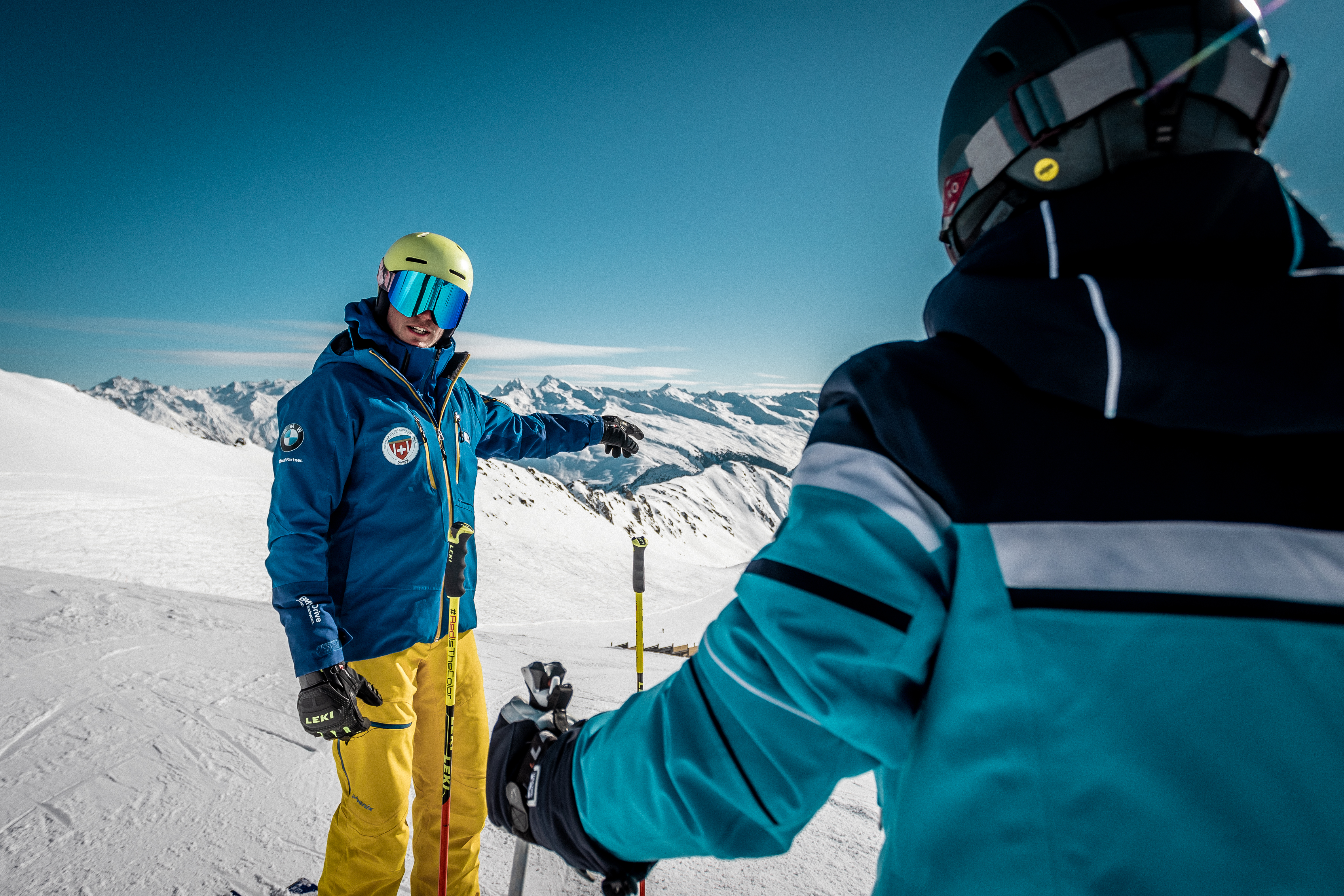 Lezioni private di sci per adulti principianti con Swiss Ski School Davos.