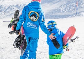 Private Snowboarding Lessons for Kids &quot;Super Minis&quot; (3-4 y.) for Beginners with Ski School ESKIMOS Saas-Fee