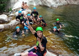 Group of people in the water during Fun Canyoning in Bau Mela for All Levels with 25Miglia.
