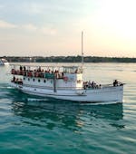 Photo du lac de Garde prise lors de l'excursion en bateau vintage autour du lac de Garde avec déjeuner avec GardaVoyager.