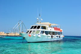 Photo of the boat used for the Boat Trip from Olbia to the archipelago of La Maddalena with Ape Romantic Tour Olbia.