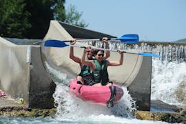 People enjoy their 13km Kayak & Canoe in Ardèche - Sun & Fun Tour with Océanide Canoë. 