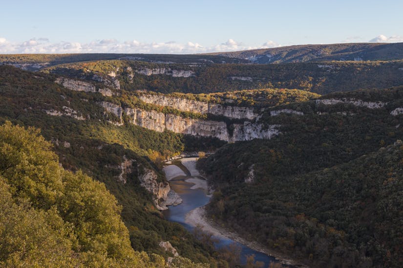 A family does a 32km Kayak & Canoe Hire in Ardèche - 2 days with bivouac with Océanide Canoë.