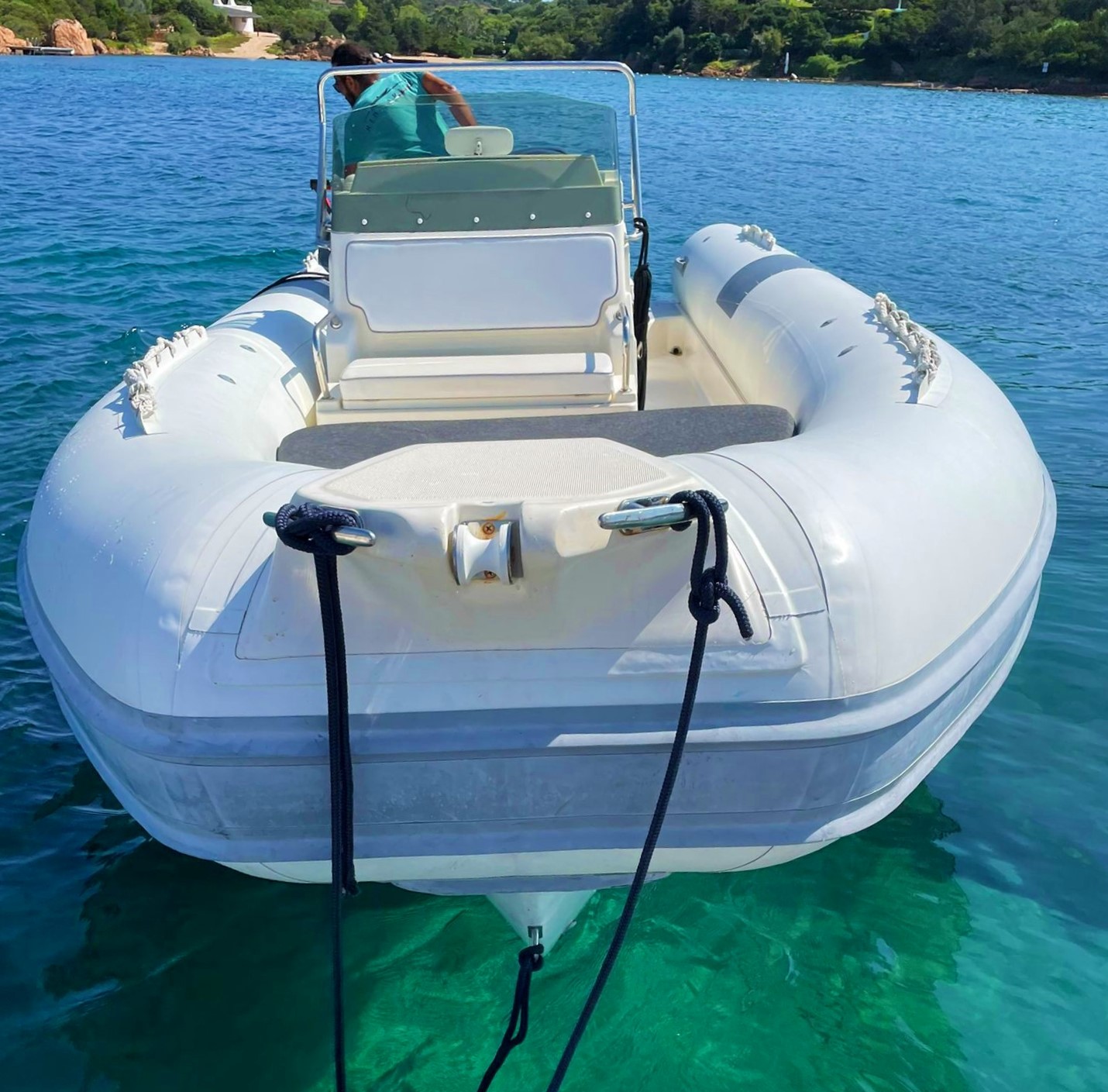 Photo of the boat awaiting you for a private RIB boat excursion from Arbatax along the Gulf of Orosei with Glentor Escursioni Arbatax.