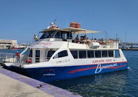 Katamarantour zur Insel Portixol mit Paella mit Boramar Denia.