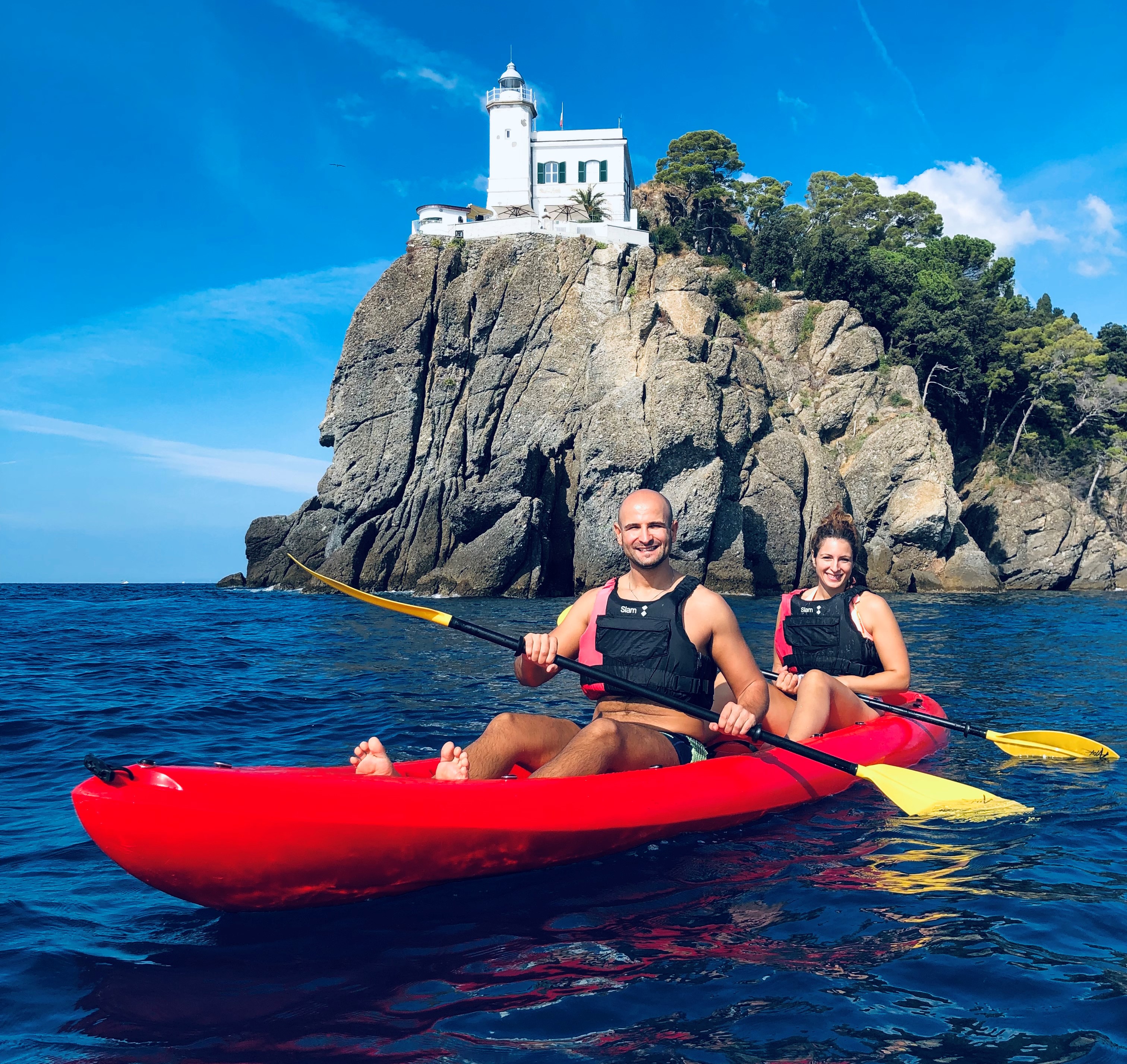 Canoë-kayak  facile à Portofino - Faro di Portofino avec Outdoor Portofino.