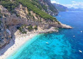 Landscape during a RIB boat trip from Santa Maria Novarrese to Cala Golortizè with Sardinia Natural Park Tours.