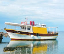 Foto della barca Tonka usata durante la Gita in barca a Rovigno con soste per nuotare con Boat Excursion Tonka Rovinj.