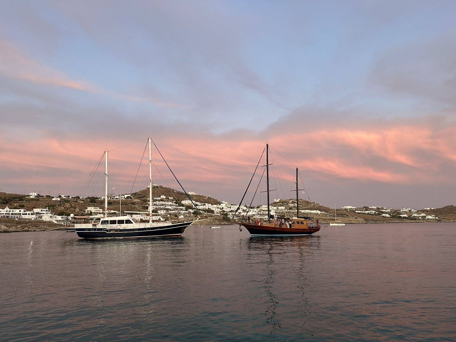 Sunset Sailing Trip along the South Coast of Mykonos.