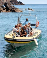 Gente en el mar durante un Paseo en barco desde Caniçal a Ponta de São Lourenço con Madeira Sea Emotions.