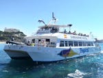 Catamarantocht van Peguera naar Malgrats-eilanden met zwemmen & toeristische attracties met Cruise Cormoran Mallorca.