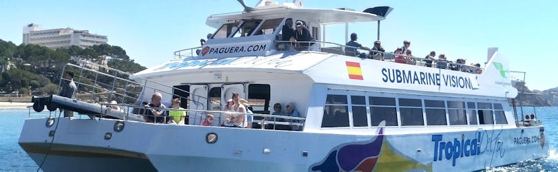 Balade en catamaran Peguera - Îles Malgrats avec Baignade & Visites touristiques avec Cruise Cormoran Majorque.