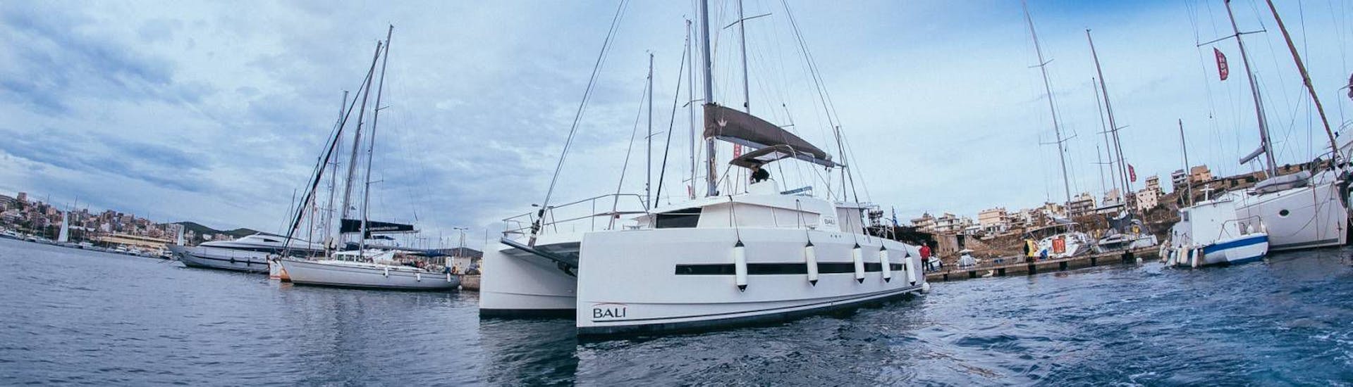 Balade en catamaran dans la baie d'Agrilia et sur l'île de Dia depuis Hersonissos.