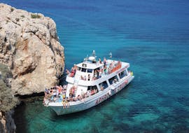 Boat Trip to Cape Greco & Blue Lagoon from Protaras & Pernera with Aphrodite I Cruises Cyprus.