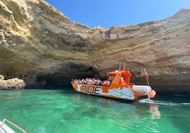Boat trip from XRide Algarve goes to the Benagil Caves from Albufeira.