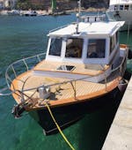 Our boat during the Boat Trip to Giglio Island with Lunch & Snorkeling with La Favorita sul Mare Argentario.