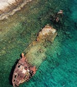 Picture of the shipwreck next to Gramvousa Island, visited during the boat trip from SEAze The Day Crete.