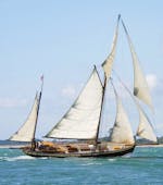 Lìimbarcazione usata per la Gita in barca all'isola di Houat su un veliero d'epoca con Lys Noir Morbihan.