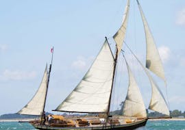 Lìimbarcazione usata per la Gita in barca all'isola di Houat su un veliero d'epoca con Lys Noir Morbihan.