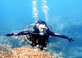 Picture of a diver during the PADI Discover Scuba Diving Course with Cyprus Diving Adventure.