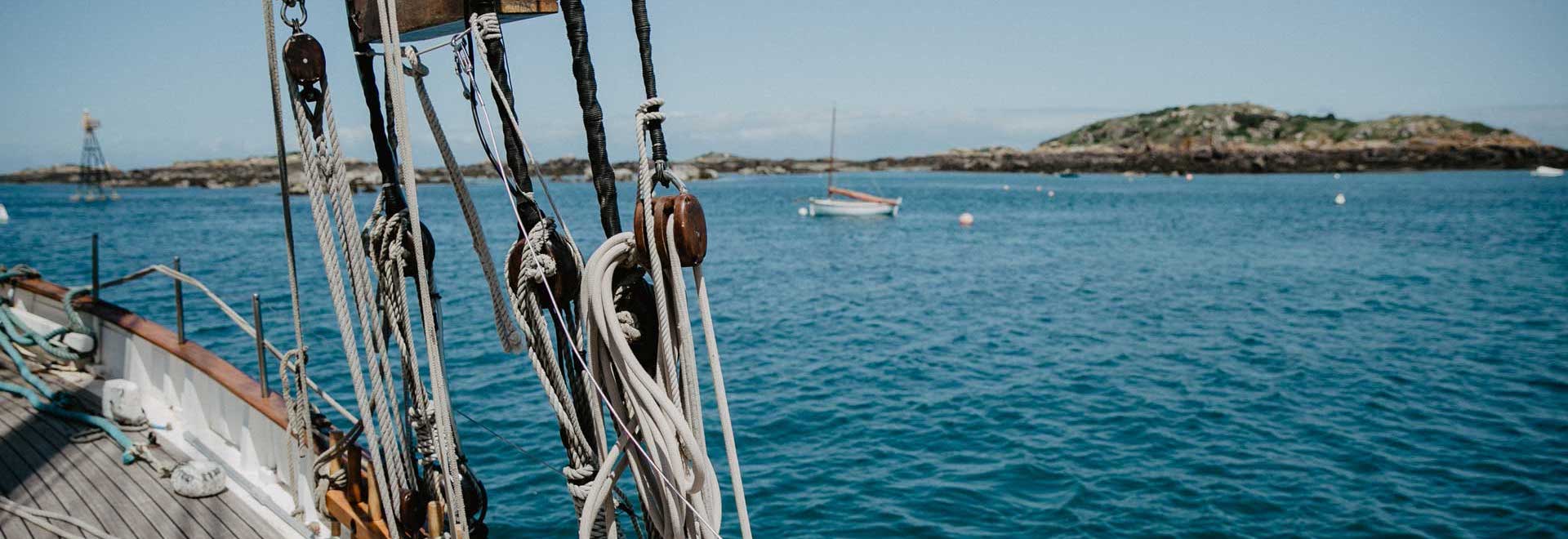 View during the Boat Trip on a Vintage Sailboat to the Island of Groix with Lys Noir Morbihan.
